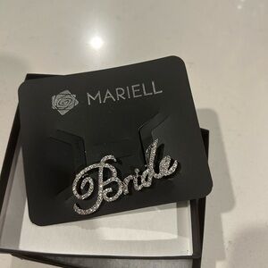 Mariell Silver Bride Brooch
